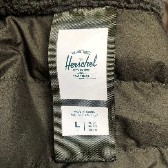 Herschel Hybrid Sherpa Full Zip Jacket Size L - Picture 7 of 12